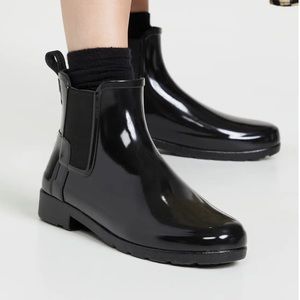 Hunter Glossy Chelsea Refined Rain Boot